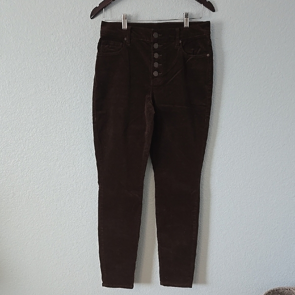 CABI #4319 Button Fly Skinny Corduroy Chocolate Sz 6 - Picture 2 of 12